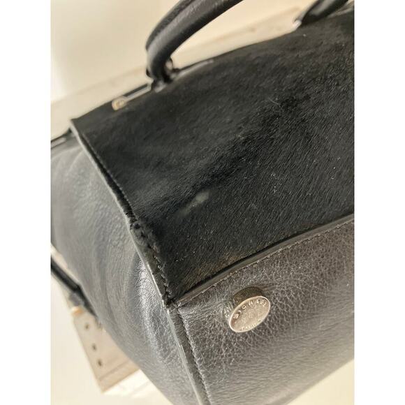 MICHAEL KORS, LARGE DYED CALF HAIR BLACK LEATHER SHOULDER BAG - Picture 5 of 16